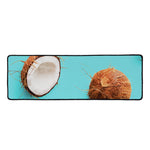 Blue Coconut Pattern Print Long Kitchen Mat