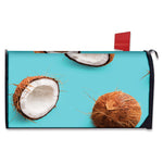 Blue Coconut Pattern Print Mailbox Cover