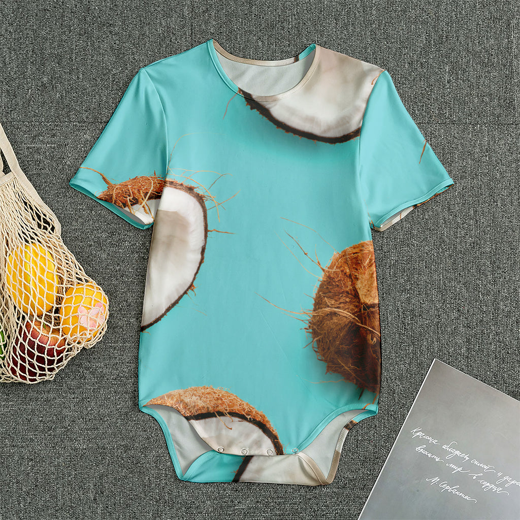 Blue Coconut Pattern Print Men's Bodysuit