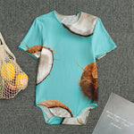 Blue Coconut Pattern Print Men's Bodysuit