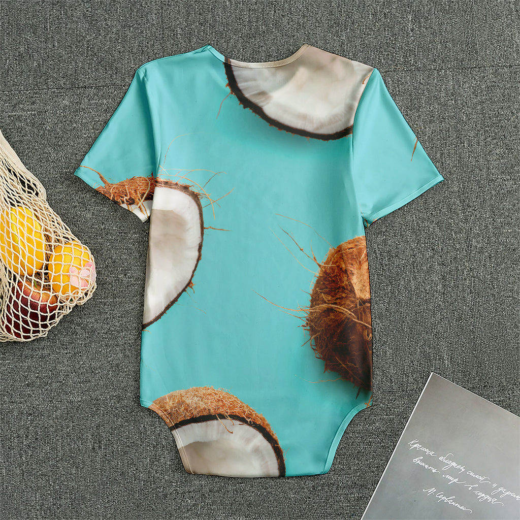 Blue Coconut Pattern Print Men's Bodysuit
