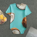 Blue Coconut Pattern Print Men's Bodysuit