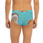 Blue Coconut Pattern Print Men's Briefs
