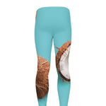 Blue Coconut Pattern Print Men's leggings