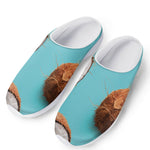 Blue Coconut Pattern Print Mesh Casual Shoes