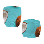 Blue Coconut Pattern Print Office Chair Cover