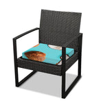 Blue Coconut Pattern Print Outdoor Seat Cushion Cover