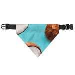 Blue Coconut Pattern Print Over The Collar Dog Bandana