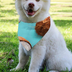 Blue Coconut Pattern Print Over The Collar Dog Bandana