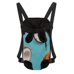 Blue Coconut Pattern Print Pet Carrier Backpack