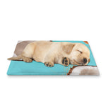 Blue Coconut Pattern Print Pet Cooling Mat Cover