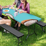 Blue Coconut Pattern Print Picnic Table Cover