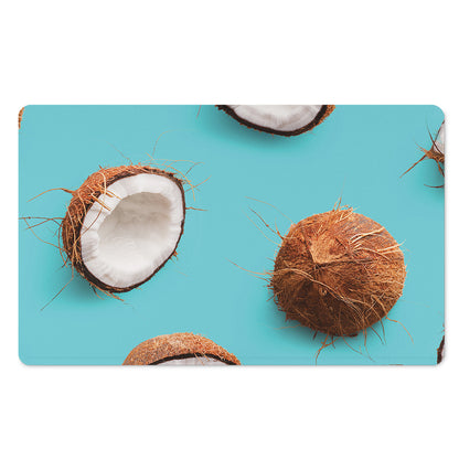 Blue Coconut Pattern Print Polyester Doormat