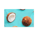 Blue Coconut Pattern Print Polyester Flag