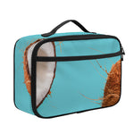 Blue Coconut Pattern Print Portable Lunch Bag