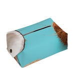 Blue Coconut Pattern Print Rectangle Tissue Box Cover