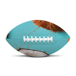Blue Coconut Pattern Print Rugby Ball