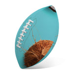 Blue Coconut Pattern Print Rugby Ball