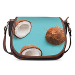 Blue Coconut Pattern Print Saddle Bag