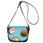 Blue Coconut Pattern Print Saddle Bag