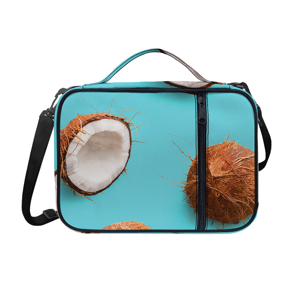 Blue Coconut Pattern Print Shoulder Strap Bible Bag