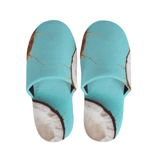 Blue Coconut Pattern Print Slippers