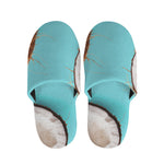 Blue Coconut Pattern Print Slippers