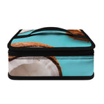 Blue Coconut Pattern Print Small Lunch Bag