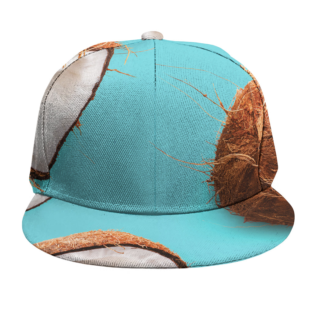 Blue Coconut Pattern Print Snapback Cap