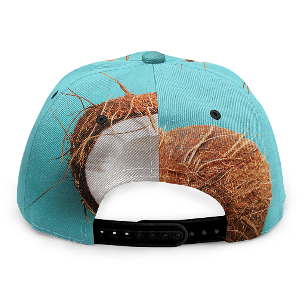 Blue Coconut Pattern Print Snapback Cap