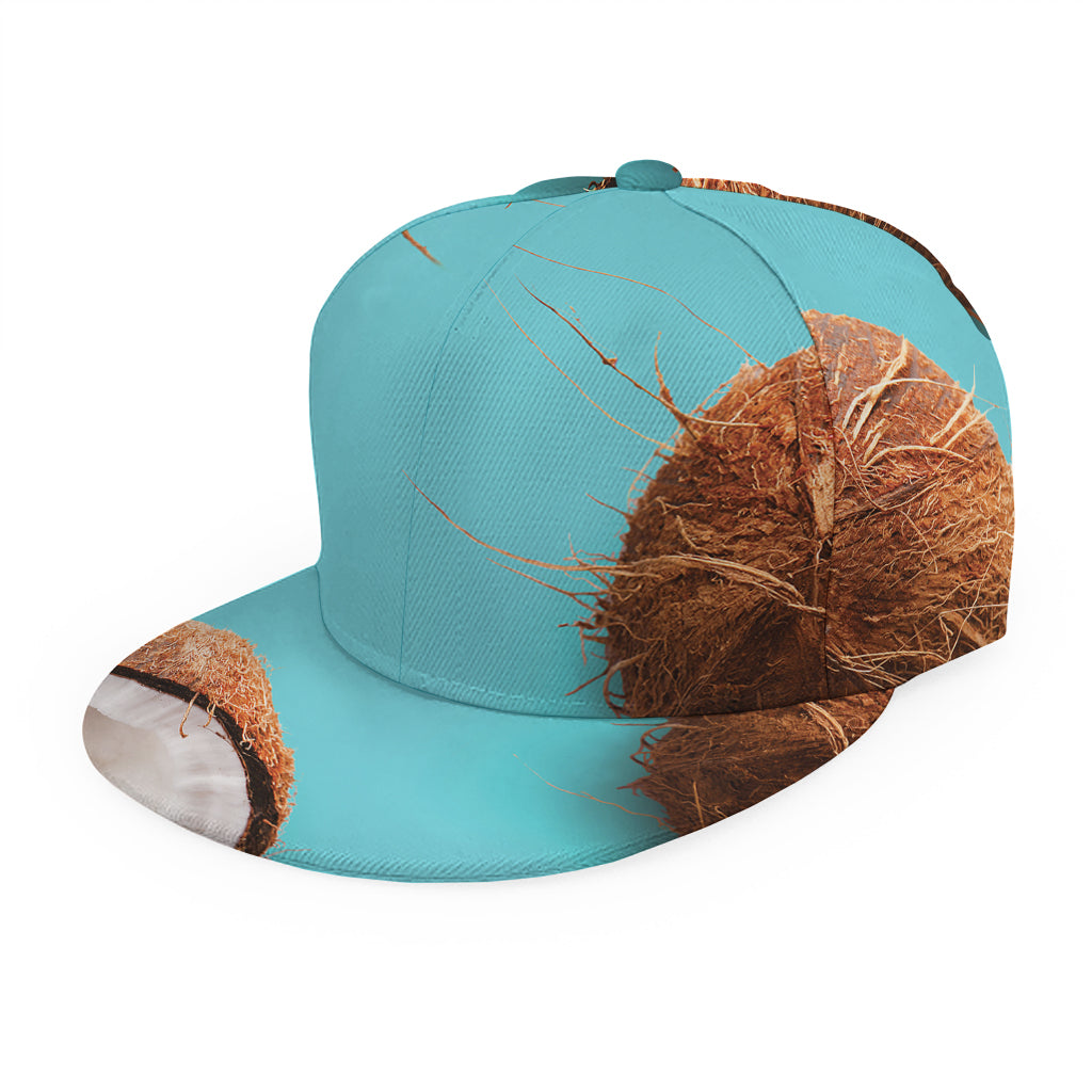 Blue Coconut Pattern Print Snapback Cap