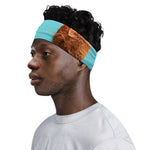 Blue Coconut Pattern Print Sports Headband
