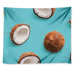 Blue Coconut Pattern Print Tapestry