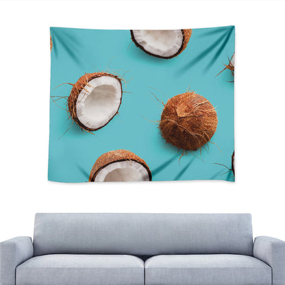 Blue Coconut Pattern Print Tapestry