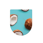 Blue Coconut Pattern Print Toilet Lid Cover