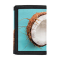Blue Coconut Pattern Print Trifold Wallet