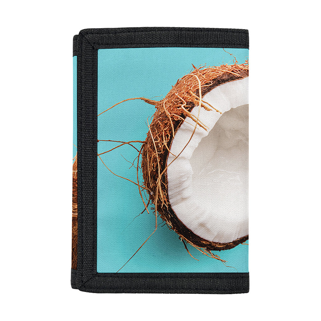 Blue Coconut Pattern Print Trifold Wallet