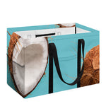 Blue Coconut Pattern Print Utility Tote Bag