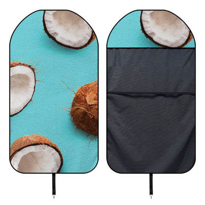 Blue Coconut Pattern Print Waterproof Car Seat Cover
