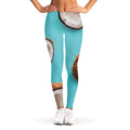 Blue Coconut Pattern Print Women's Leggings