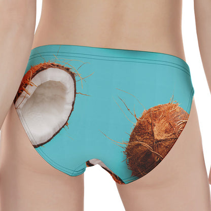 Blue Coconut Pattern Print Women's Panties
