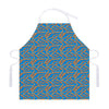 Blue Crispy Bacon Pattern Print Adjustable Apron