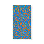 Blue Crispy Bacon Pattern Print Baby Crib Sheet