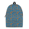 Blue Crispy Bacon Pattern Print School Backpack