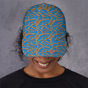 Blue Crispy Bacon Pattern Print Baseball Cap