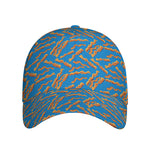 Blue Crispy Bacon Pattern Print Baseball Cap