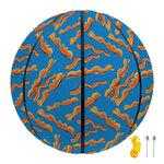 Blue Crispy Bacon Pattern Print Basketball
