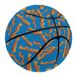 Blue Crispy Bacon Pattern Print Basketball