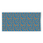 Blue Crispy Bacon Pattern Print Beach Towel