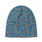 Blue Crispy Bacon Pattern Print Beanie